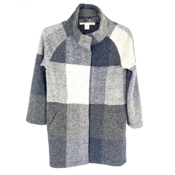 Max Studio Womens Wool Blend Plaid Jacket Size Small - Picture 1 of 7